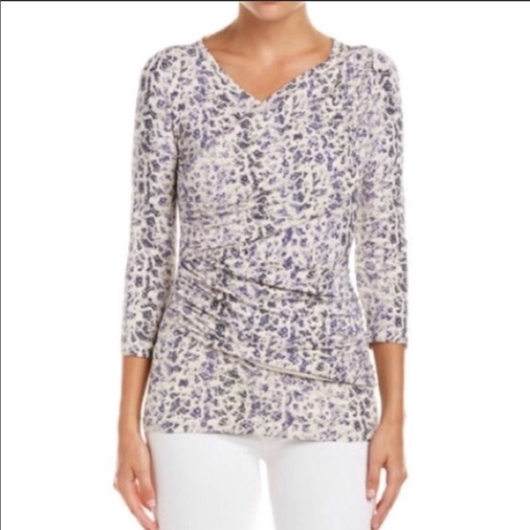 CAbi Woman’s Crisscrossed Blouse Quarter Sleeve Xs - Picture 1 of 7